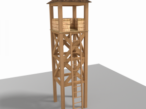 watchtower low poly 3Dモデル
