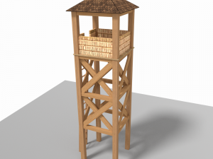 watchtower low poly Modello 3D