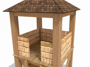 watchtower low poly Modello 3D