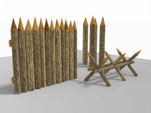 kit stockade low poly 3Dモデル