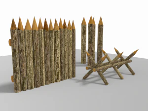 キット柵低ポリ 3Dモデル