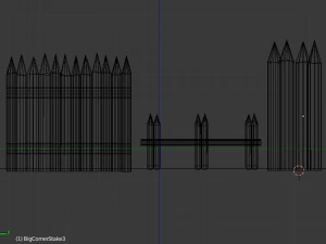 kit stockade low poly 3D Model