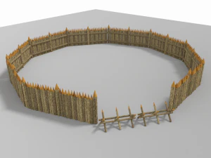 kit stockade low poly 3D Model