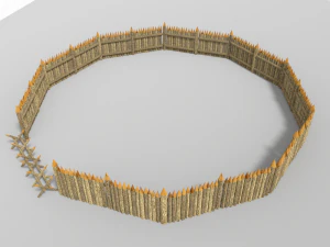 kit stockade low poly 3D Model