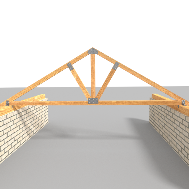 wooden truss 3D Model .c4d .max .obj .3ds .fbx .stl .blend 