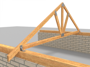 wooden truss 3D Model