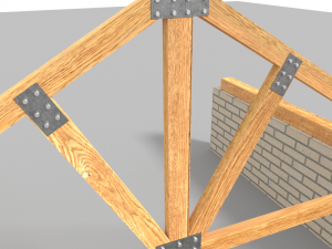 wooden truss 3D Model