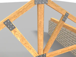 wooden truss 3D Model
