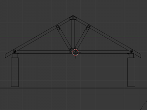 wooden truss 3D Model