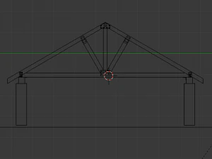 wooden truss 3D Model