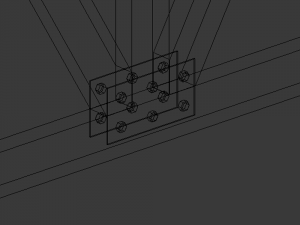 wooden truss 3D Model