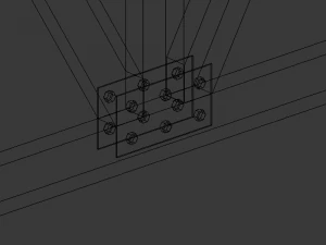 wooden truss 3D Model