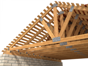 wooden truss 3D Model