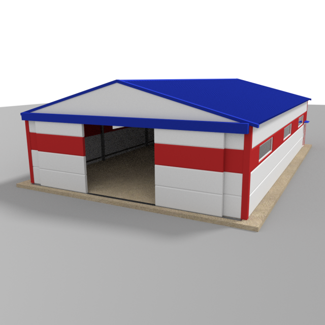 hangarmetalframe 3D Модель .c4d .max .obj .3ds .fbx .stl .blend 