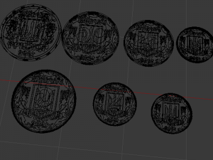 3d ukraine coins collection 3Dモデル