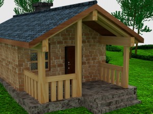 country house d-052 3D 模型