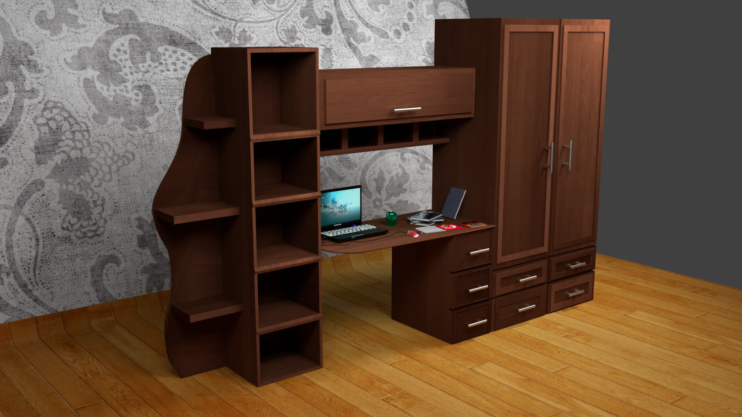 stol and comp 3D Model .c4d .max .obj .3ds .fbx .stl .blend 