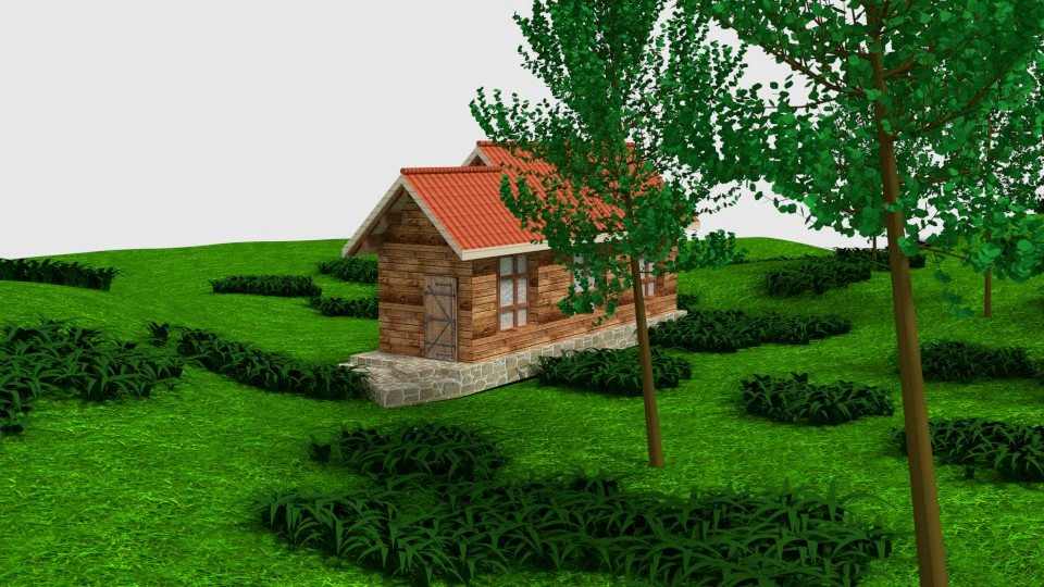 house in the woods 3D Model .c4d .max .obj .3ds .fbx .stl .blend