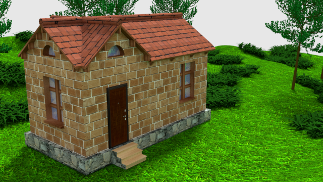 dom 1 d-011 3D-Modell .c4d .max .obj .3ds .fbx .stl .blend 