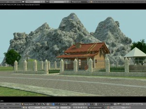 dağlardaki ev 3D Model