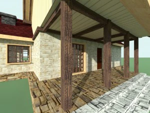 collection of houses with interior decoration3 3D Model