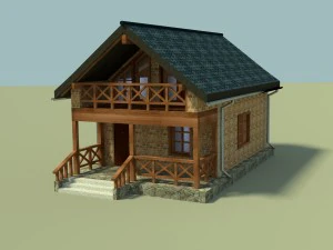 collection of houses with interior decoration3 3D Model