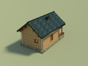 collection of houses with interior decoration3 Modello 3D