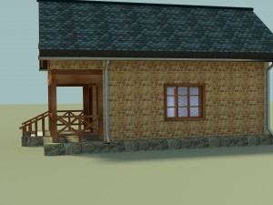 collection of houses with interior decoration3 Modello 3D
