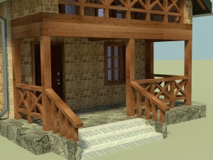 collection of houses with interior decoration3 Modello 3D