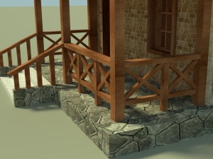 collection of houses with interior decoration3 Modello 3D