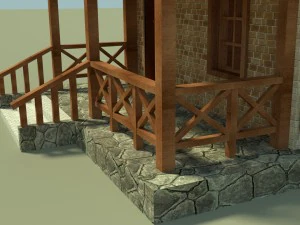 collection of houses with interior decoration3 3D Model