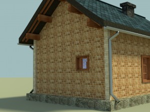 collection of houses with interior decoration3 Modello 3D