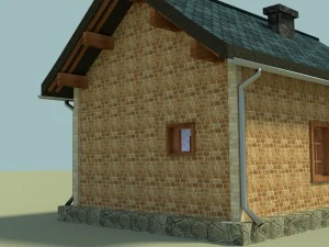 collection of houses with interior decoration3 3D Model
