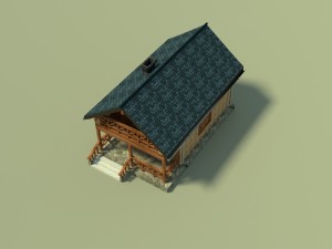 collection of houses with interior decoration3 Modello 3D
