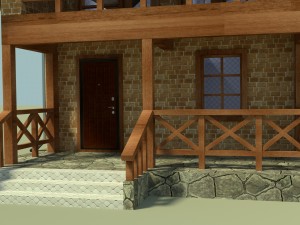 collection of houses with interior decoration3 Modello 3D