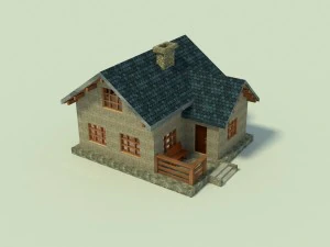 collection of houses with interior decoration3 3D Model