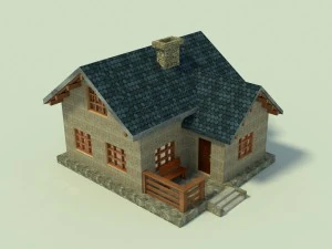 collection of houses with interior decoration3 3D Model