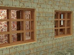 collection of houses with interior decoration3 Modello 3D