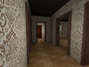collection of houses with interior decoration3 Modello 3D