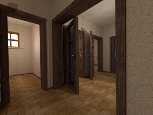 house for an interior d-095 empty rooms 3D Model