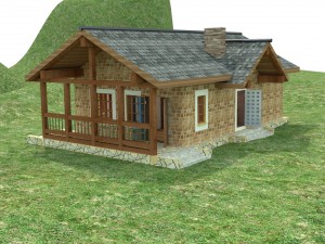 house for an interior d-095 empty rooms 3D Model