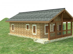 house for an interior d-095 empty rooms 3D Model