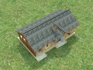 house for an interior d-095 empty rooms 3D Model