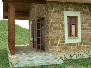 house for an interior d-095 empty rooms 3D Model