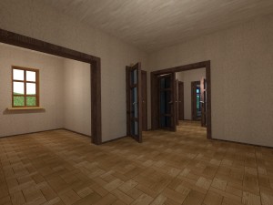 house for an interior d-095 empty rooms 3D Model