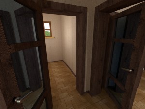 house for an interior d-095 empty rooms 3D Model