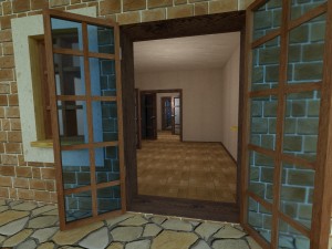house for an interior d-095 empty rooms 3D Model