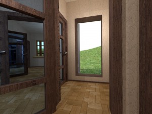house for an interior d-095 empty rooms 3D Model