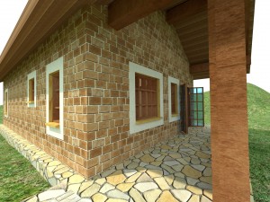 house for an interior d-095 empty rooms 3D Model