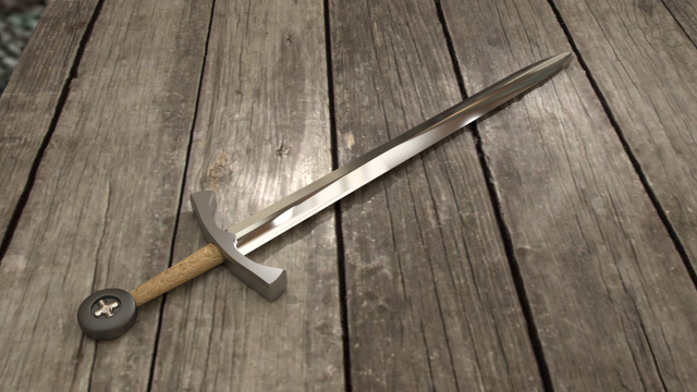 sword medieval 3D Модель .c4d .max .obj .3ds .fbx .stl .blend 